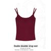 Korean Style Double Strap Slim Fit Camisole for Women – Versatile, No-Pad, Beautiful Back Design