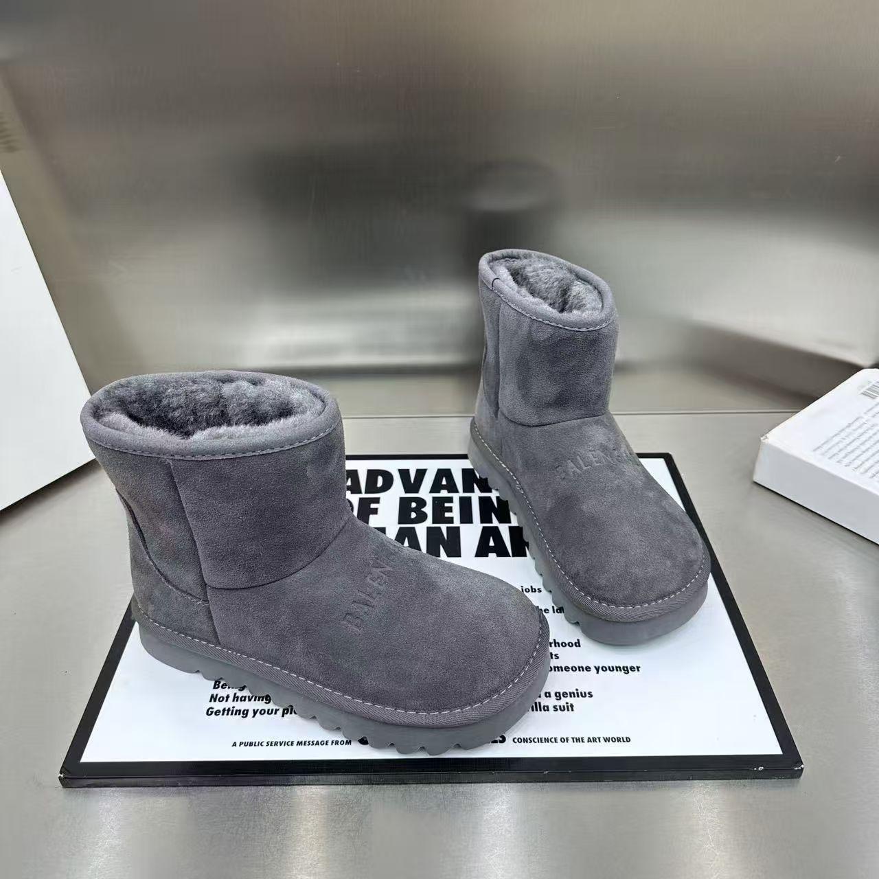 

[Фанфна] Туфли-хлебушки зимние ботинки женские 2025 новые осенне-зимние бархатные утолщенные нескользящие теплые универсальные хлопковые туфли 40 серый