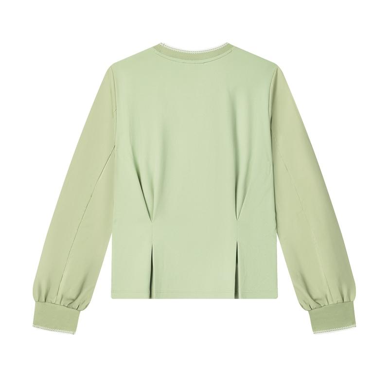 New FILA Sweatshirt Women's Cyan Green F11W434207FLG