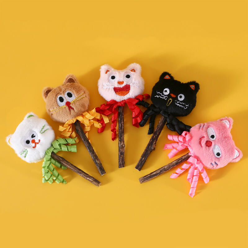 Cat Meow Five Meow Matatabi Stick Toy black
