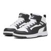 New PUMA REBOUND Anti-Slip Wear-Resistant Mid-Top Kids' Skateboarding Shoes Black White Kids' 393832-01