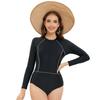 TUINANLE Costume da bagno sportivo da surf a maniche lunghe Costume da bagno intero da donna Costume da bagno monokini solido