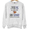 Sweatshirt - Saint Bernard - Humour Fun - Unisex - Long Sleeves - Grey