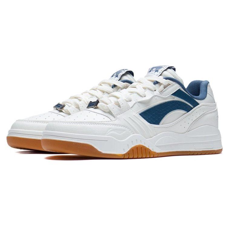 Li Ning Skateboard Shoes Women's Low Top Mist White/Evergreen AGCS252-2