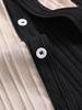 Men's 2024 Spring/Summer Color Block Waffle Corduroy Two-Piece Set