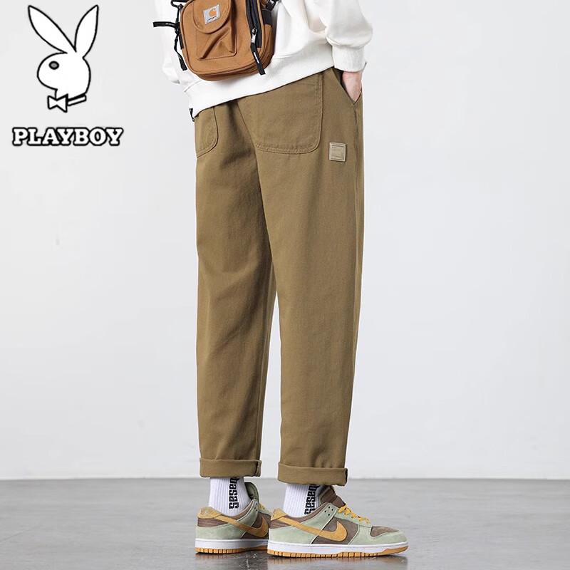 PLAYBOY Men's Casual Straight-Leg Pants