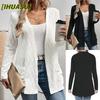 Women's Vintage Casual Solid Color Print Autumn Winter Long Sleeve Jackets & Coats