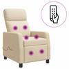 Massage Recliner Cream Fabric