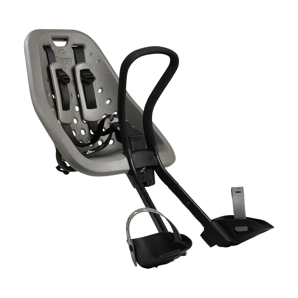 Yepp Mini Bicycle Child Seat with Anti-Theft Lock, Front Mount, and Mounting Brackets [Ages 1-3], Silver (20105silver)