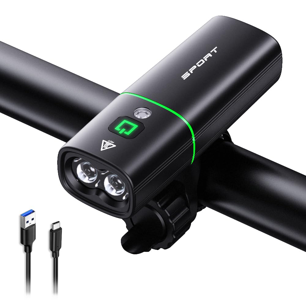 

Bicycle Light with Light Large Capacity 1200 USB LED High IPX5 PSE Can also be used as a Ideal for Power Mountain and Night Includes Japanese чёрный