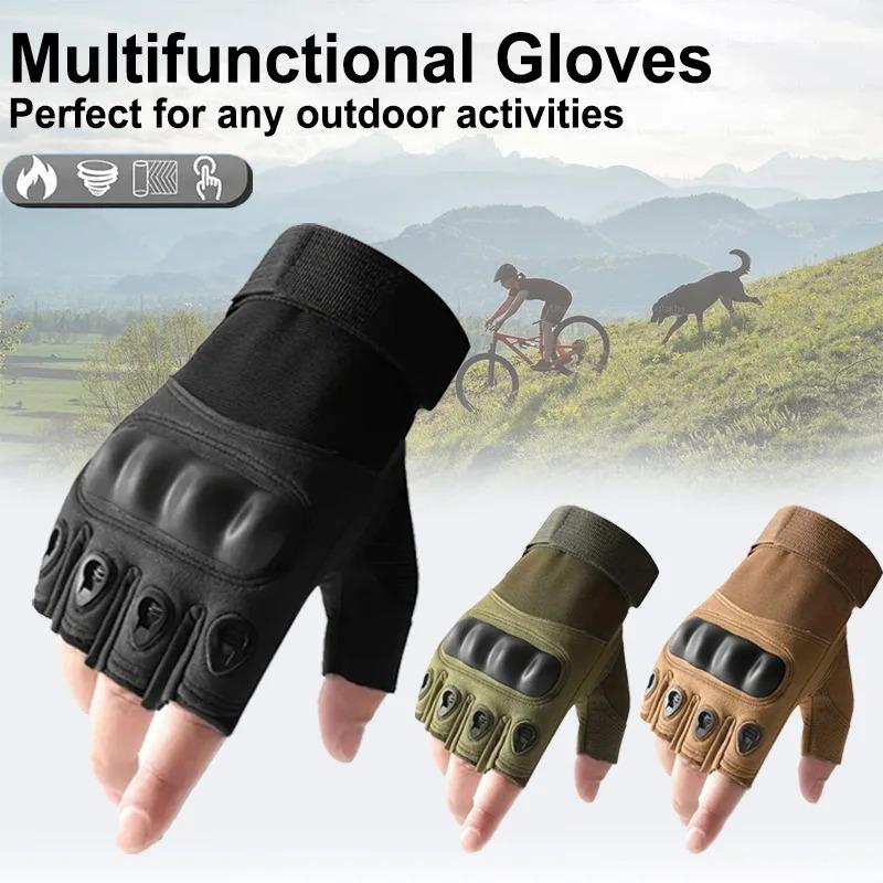 Gants de Cyclisme Demi-Doigts Gants Tactiques d'Extérieur Gants de Vélo VTT Homme Femme Motard Tir Gants de Gymnastique Gants d'Alpinisme