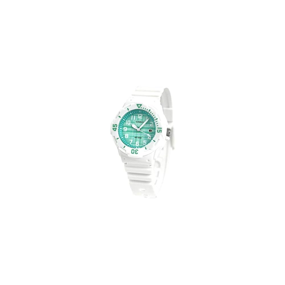 Casio Cheap Casio Analog Calendar Watch Green White 10 Bar Water Resistant Women s