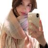 Scarf women's winter new Maillard atmosphere Korean imitation cashmere warm scarf extended shawl dual-purpose