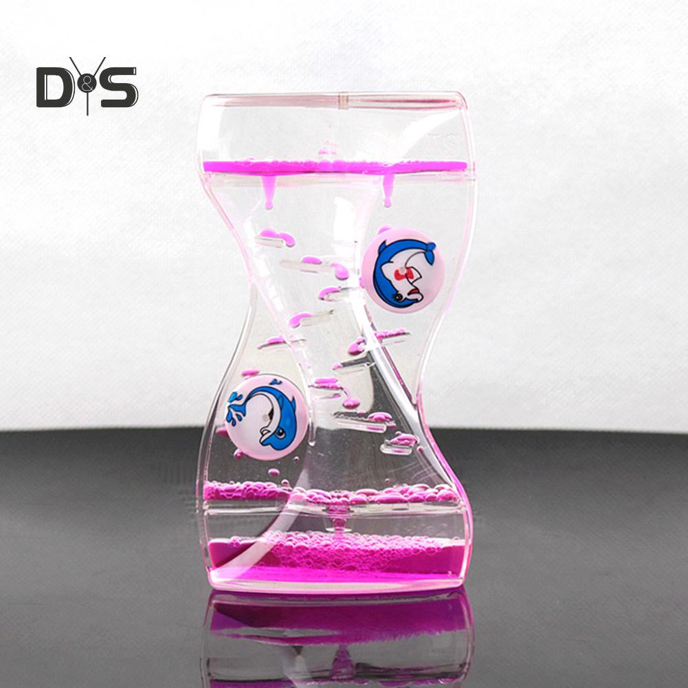 DYS Heminredning Rörlig Droppolja Timglas Flytande Bubbeltimer Leksak för Barn Skrivbord