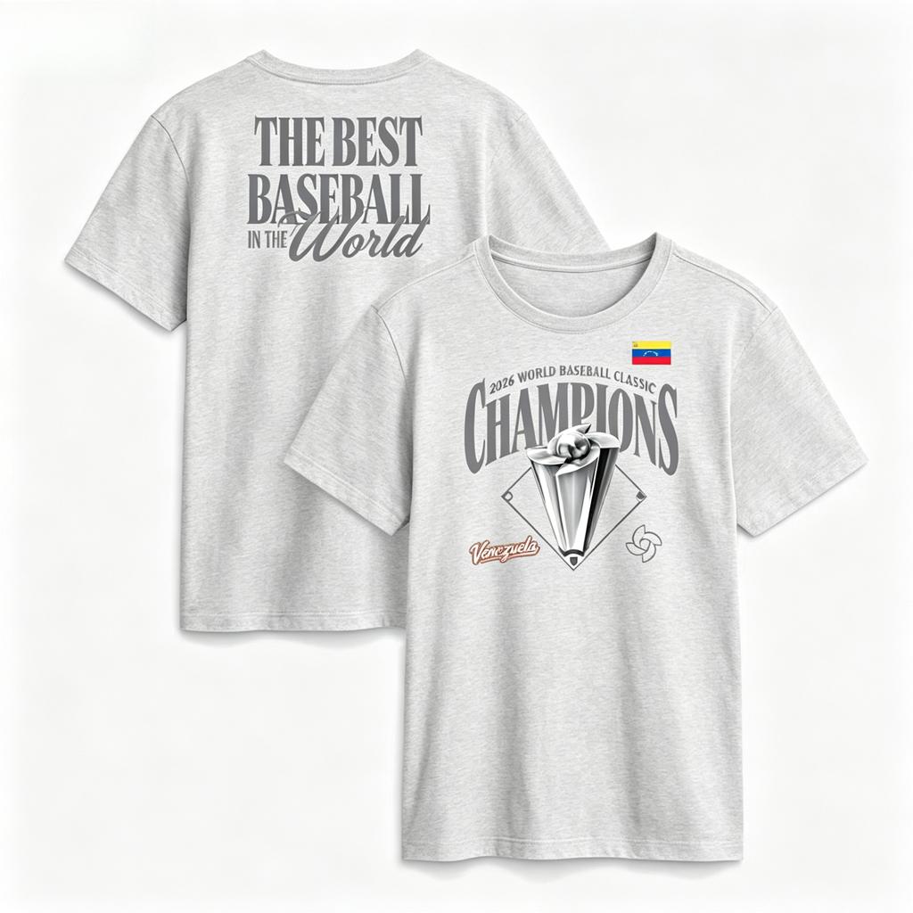 Venezuela 2026 World Baseball Classic Champions TShirt Unisex Women Summer pure Cotton Clothing Casual Fashion Short Sleeved Top