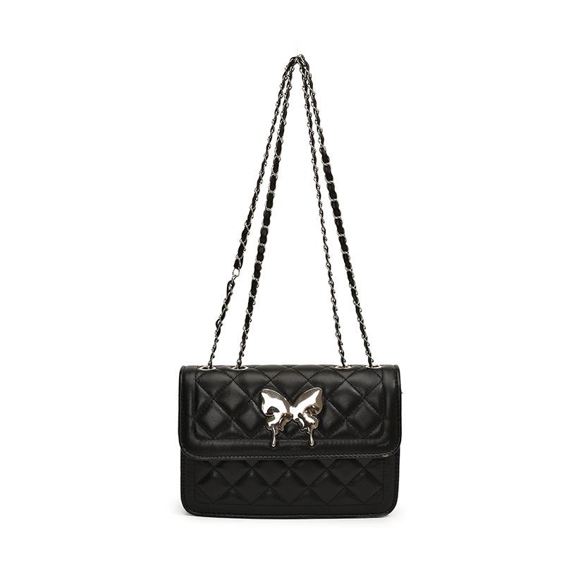 Casual Small Bag New Style for Women's Popular Crossbody Bag Fashionable Shoulder Bag Simple Chain Large Capacity Small Square Bag