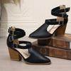 Damensandalen 2026 Neue Mode Lässige Damen Spitz zulaufender Zeh Sexy Weiches Leder Hohe Absätze Bequeme Damenschuhe Sandale mit Absatz