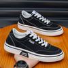Klassiska Herr Canvas Skor Andningsbara Casual Skor Mode Street Skateboard Oes Snörning Vulkaniserad Sko Herr Sneakers Mansskor