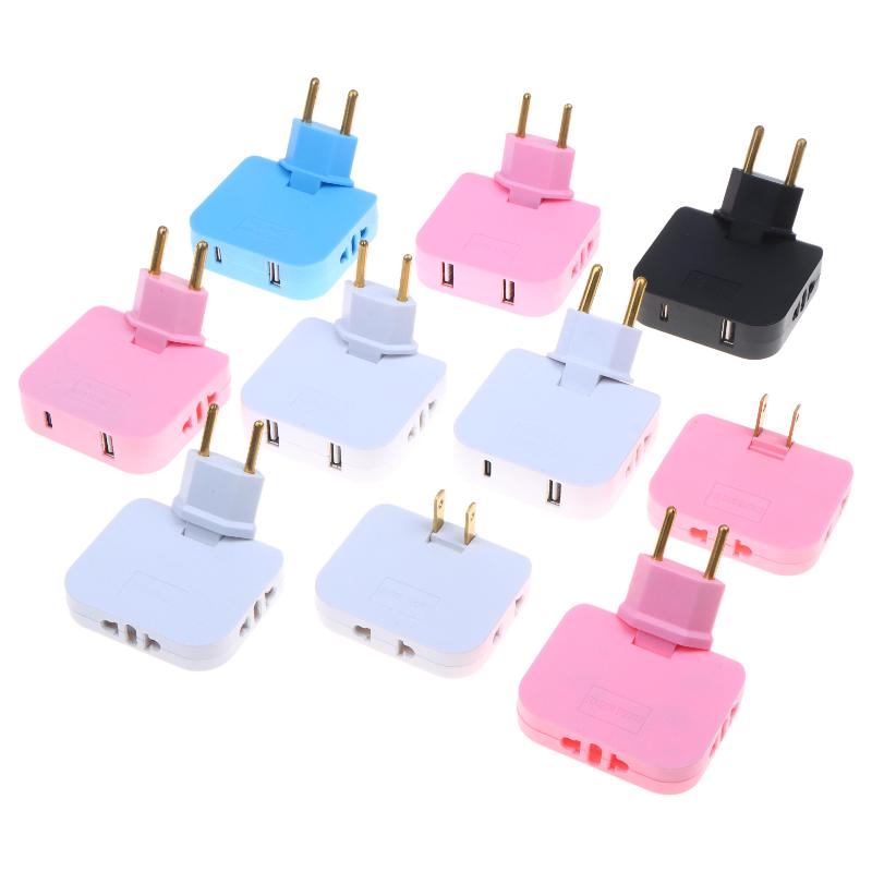 EU-Stecker 180 Grad drehbarer Steckdosenadapter Reise-Netzteilstecker Universeller Mehrfachsteckdosenadapter mit USB-Typ-C-Anschluss