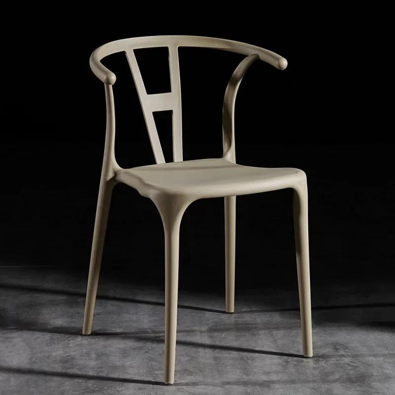 Plastic Designer Dining Chair Replica Bar Stool Arm Salon Wishbone Dining Room Chair Kitchen Dinette Chaises Home Furniture