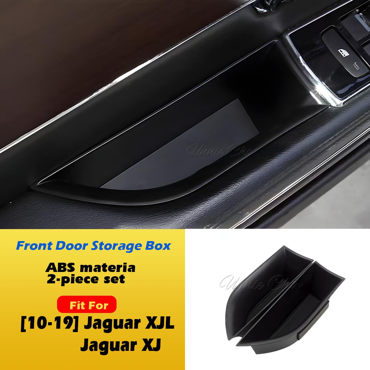 

Для Jaguar XJ XJL X351 Подлокотник-бокс Обновление Центральной консоли Отсек Автомобильные принадлежности для хранения 2010- ABS Держатель в дверной карман Front door 2 pcs