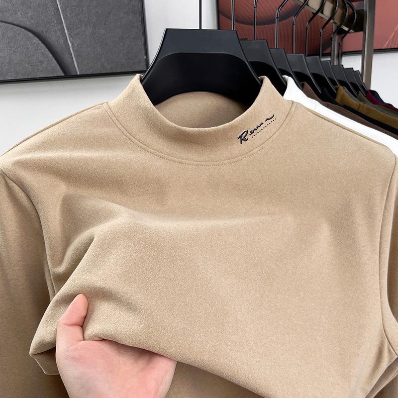 Men's Thermal Half-High Collar Thick Hoodie