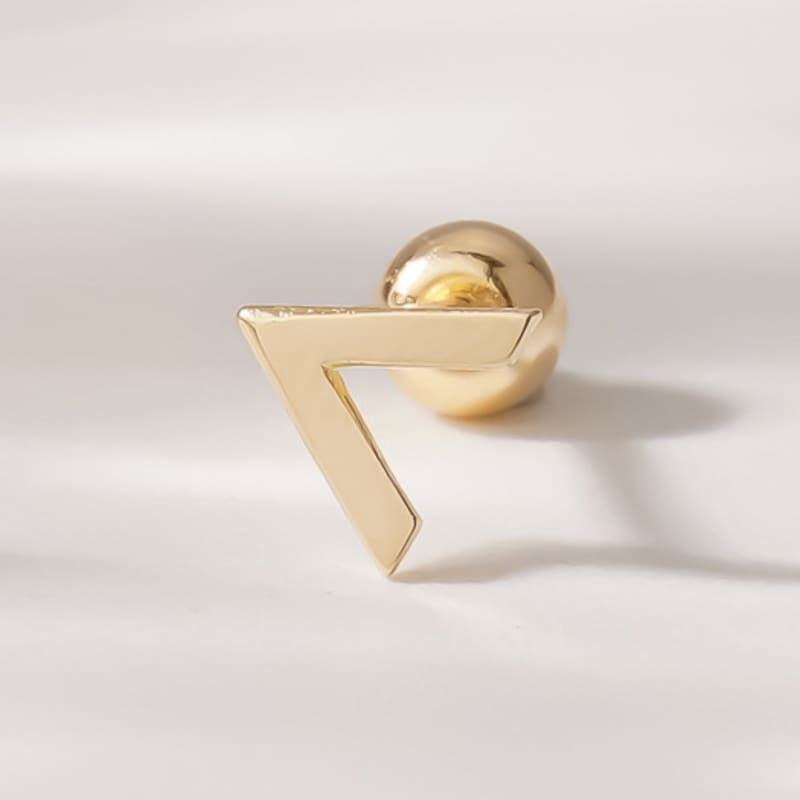 

JEWNEL 14K V-Line Piercing Earrings Earrings (1 pair)