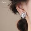 Zircon snowflake earrings stud earrings temperament exquisite earrings design sense niche