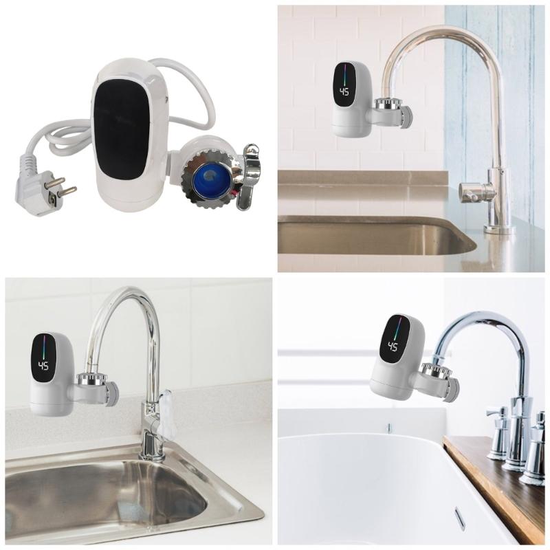 Rubinetto Elettrico Pratico Rotante Istantaneo Acqua Calda Conveniente per Cucina e Bagno con Riscaldamento Rapido
