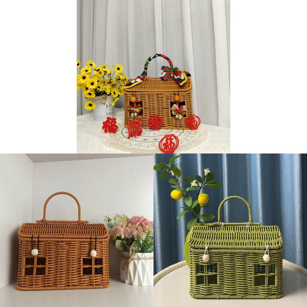 Modern Minimalist Handwoven Basket With Pp Material For Storage And Organizer Use