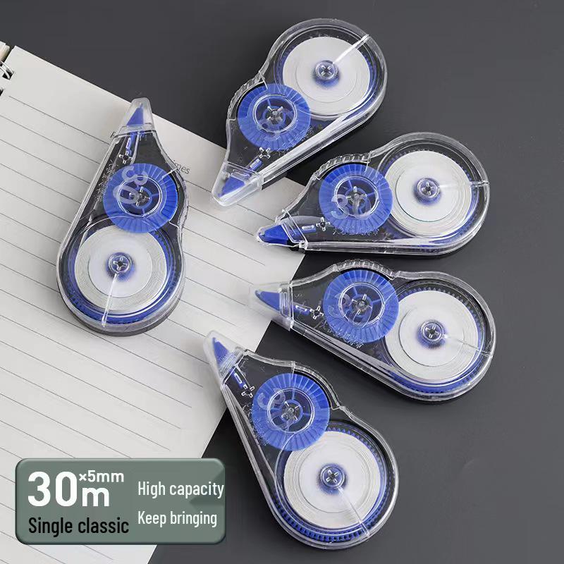 Taśma korygująca klejąca, cicha, o dużej pojemności - Trwała, typu push, niełamliwa, wysoka wartość dla uczniów