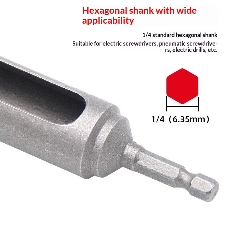 8-19Mm Extended Opening Sleeve Electric Screwdriver Socket Head Hexagon Shank Slotted Drill Bit Socket Wrench Tools