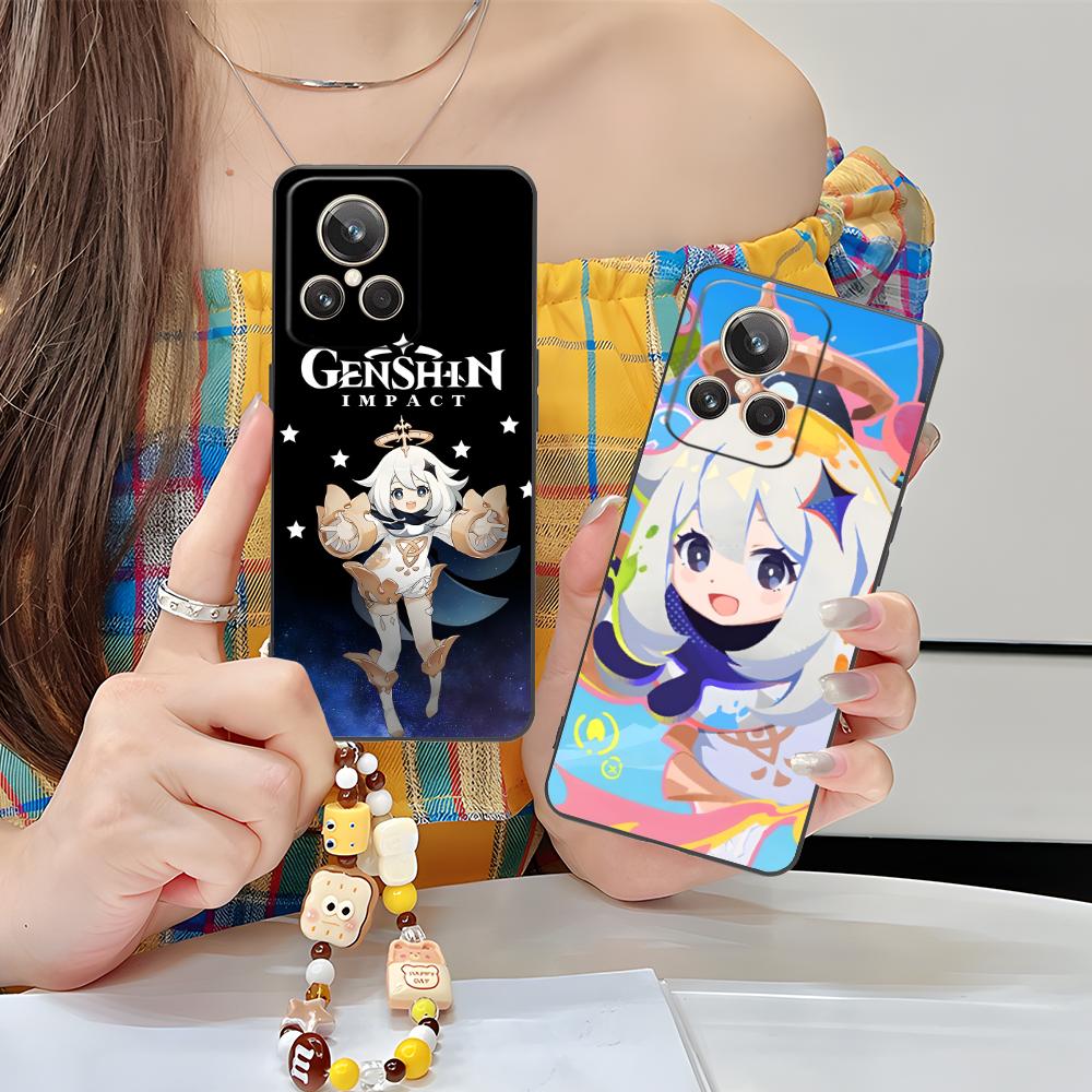 Game GI Paimon Matte TPU Mobile Phone Case for Realme GT 8 Neo Pro C75 73 71 C67 65 C55 53 C35 31 C20 15 Colorful Cover