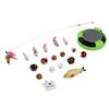 19Pcs Cat Mouse Catching Toys Pet Cat Toy Set Cat Scratching Mouse Plate Toy Funny Cat Stick Cat Toys