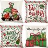 New Christmas Combination Pillowcase Christmas Hat Bell Dwarf Pillowcase Home Holiday Decoration Cushion Cover
