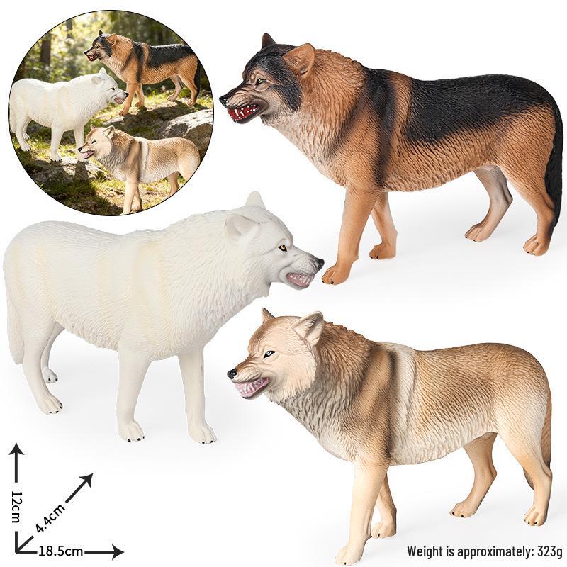 Heart-Shaped Children's Cognitive Toy: Roaring Tibetan Wolf Model Ornament