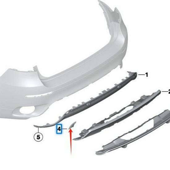 BMW X6 E71 Rear Bumper Tow Hook Cover #51122159363