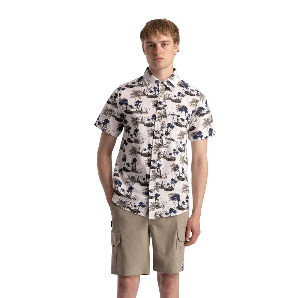 TRESPASS Camicia Casual Intrecciata da Uomo Frantom