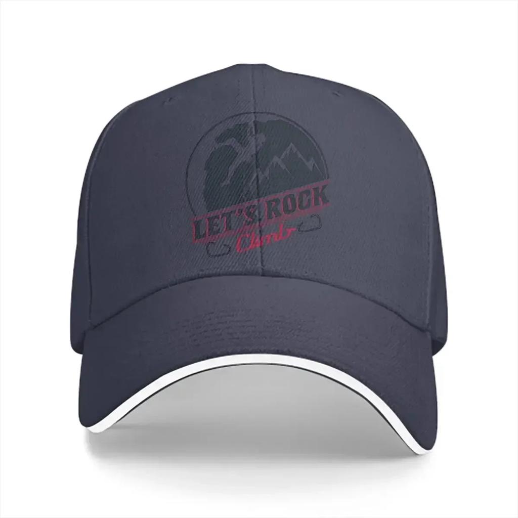 Washed Mens Baseball Cap Lets Rock Climb Trucker Snapback Caps Dad Hat Mountain Climber Golf Hats