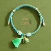 Handmade Five-Color Rope Bracelet with Zongzi Pendant - Adjustable Red Rope for Children