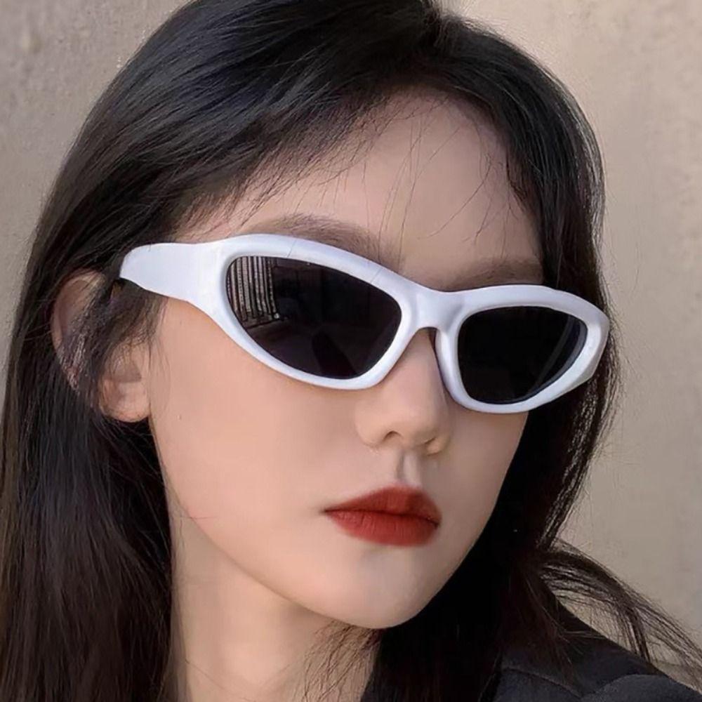 New Y2K Sports Punk Sunglasses Ladies Men Fashion Oval Sun Durable Glasses UV400 Retro Goggle Colorful Mirror Eyewear
