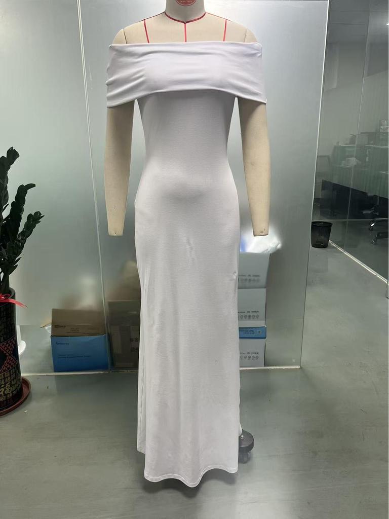 Sleeveless One-Shoulder Slim-Fit Hip-Hugging Dress for Women