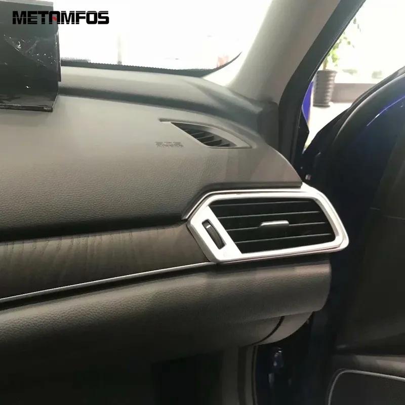 Front Air Condition Vent Outlet Cover Molding Trim For Honda Accord 2018     Carbon Fiber Interior Accessories