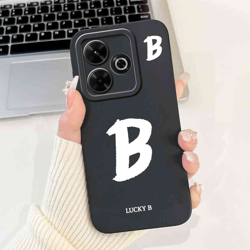 Casing For Xiaomi Redmi 13 Case Luxury Letter Cover For Redmi 12 13 Redmi13 Redmi12 4G Silicone Soft Shockproof Back Cover