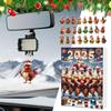 Christmas Tree Ornaments 24 Days Festive Countdown Calendar 2025 2D Acrylic Cute Chick Pendants Animal Charm For Christmas Tree