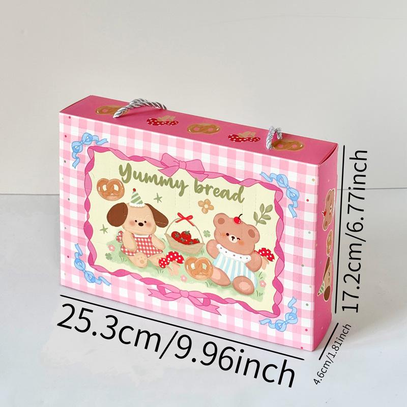 Foldable Cartoon Bear Poke-a-Dot Gift Box: Cute, Empty, and Fun Packaging Empty Box