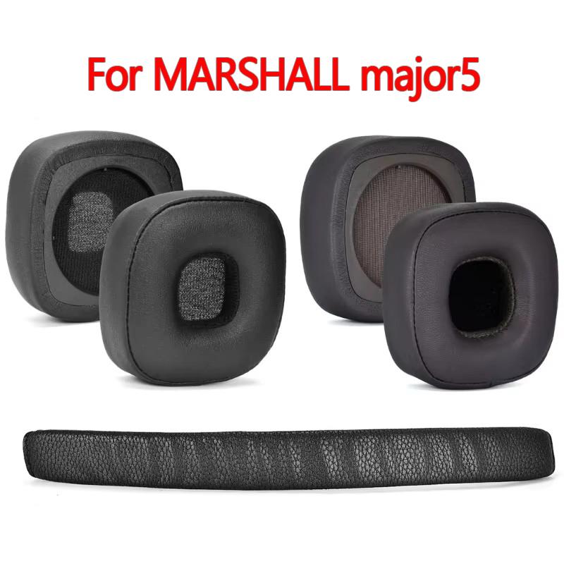 1 Pair Replacement Ear Pads For MARSHALL major 5 V Headphone Soft Leather Ear Cushions Memory Foam Earpads Ear Cups Repair Parts