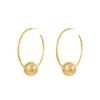 Exaggerated Metal Ball Large Earrings Earrings, High-End Silver Needle Earrings, Simple And Cold Wind Earrings, Jewelry