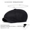 Berretti Newsboy Traspiranti a Colore Solido da Uomo, Cappelli da Pittore Britannici Casual, Berretti Ottagonali Primavera Estate, Berretti Hip Hop
