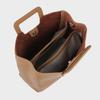 Minimalist Light Luxury High-grade Hand Bag Cowhide Square Handle Large Capacity Mezzanine Hand Oblique Span Bag